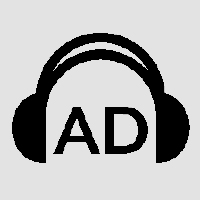 pictogramme d'accessibilité pour les personnes malvoyantes, casque entourant les lettres A et D